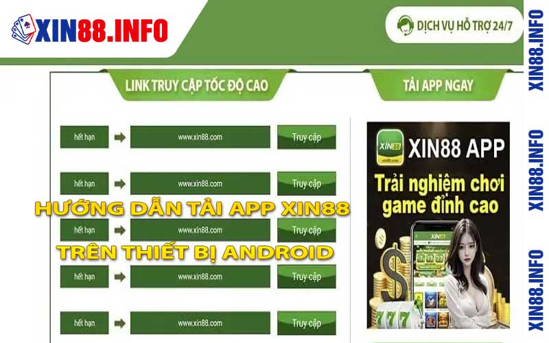 Hướng dẫn tải app Xin88 trên thiết bị Android